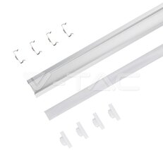 Aluminum Profil 2000 x 24.7 x 7mm Milky, VT-8106 V-TAC SKU3350