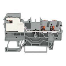 2vodičová svorka pro vyrovnání potenciálů, 2,5 mm2, Push-in CAGE CLAMP, Šedá