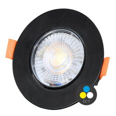 ZITA SMD kruh 9cm výklop.max.7W,IP20,560lm,CCT,černá ECOLITE LED-YL201/7W/CCT/CR