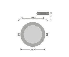 DOWNLIGHT SLIM ROUND 170 E 12W 840 WT LEDVANCE 4099854492020