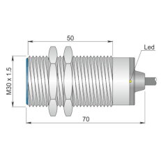Indukční senzor d30 mm - Atex prach AECO SI30-A10 NC AD3