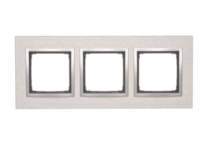 Rámeček 3 -násobný Simon 54 Nature, IP20/IP44, kovový inox klasický DRN3/77