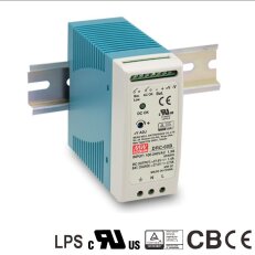 Napájecí zdroj na DIN s nabíječkou 60W 27,6V/27,6V MEAN WELL DRC-60B