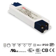 Proudový zdroj pro LED 25W 700mA MEAN WELL PLM-25-700