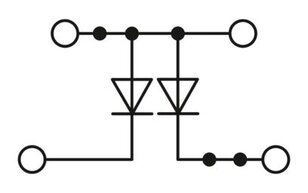 Řadová svornice elektronického prvku UTTB 2,5-2DIO/O-UL/O-UR 3046689