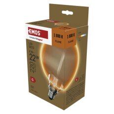 LED žárovka DECO G130OA, E27, 4 W (22 W), 220 lm, flame EMOS Z5BO11