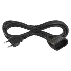 Dvoužilový pohyblivý přívod 5 m, 1 zásuvka, černý, PVC, 0,75 mm2 EMOS PC01305