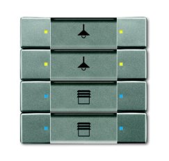 ABB KNX Prvek ovládací 4-/8násobný metalická šedá 6127/02-803-500