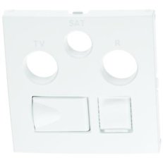 Kryt multimediální zásuvky R-TV-SAT RJ45 Cat.6 UTP 90770 TBR bílá ELKO EP