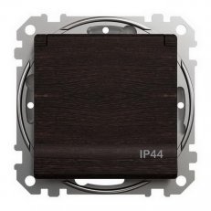 Sedna D/E Zásuvka 230V 16A IP44 šroubová, Wenge SCHNEIDER SDD281013