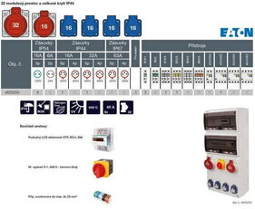 Zásuvková skříň FAMATEL v625250 IP44 jištěná s chráničem 40/4/003