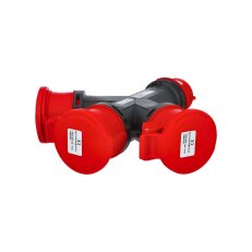 Rozbočovač (adaptér) 15008 IP44 400V/16A/5P 6h 3 vývody FAMATEL 15008