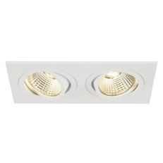 NEW TRIA II LED DL SQUARE SET matt white 2x6W 38° 3000K incl. driver springs