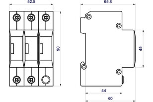 Svodič rázového přepětí HSA-720/3+0 SPD typ 2+3 HAKEL 24604