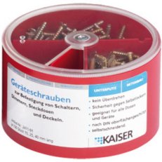 Kaiser 2471-91 Box se šrouby á 100 ks délky 15/25/40 mm pod omítku