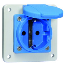 Zásuvka vestavná 16A 3p 230V IP54 SCHUKO Quick-Connect (modrá) BALS 71108