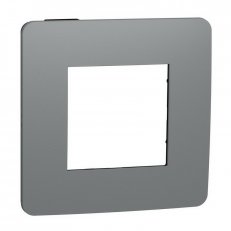 Krycí rámeček NOVÁ UNICA STUDIO COLOR jednonásobný, Dark Grey/Černý