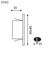 Special Wand EBL Set Edge eckig LED 1x1,1W 230V černá Paulmann 93094