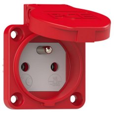 zásuvka vestavná 3P, 16A/250V, IP54, červená, horní přívod PCE PC-104-0rs