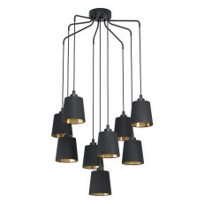 Závěsné svítidlo BERNABETTA 9xE27 černá/zlatá 360W IP20 EGLO 39739
