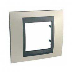 Unica Top rámeček jednonásobný Opal Titanium/Grafit SCHNEIDER MGU66.002.295
