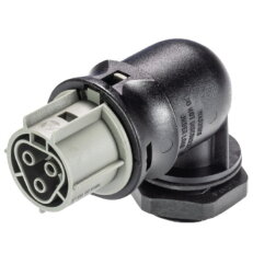 zásuvka vestavná gesis RST, 3-pól, šroubové svorky, M25, úhlová 90°, šedá