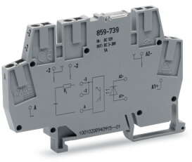 859-739 Modul s optočlenem DC 12 V, Šedá