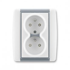 ABB Element 5512E-C02359 04 Zásuvka dvojnásobná chráněná s clonkami