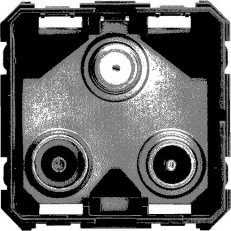 Přístroj zásuvky TV-R-SAT (společný vstup) koncové gallery 45x45 mm WXF256