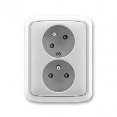 ABB Tango 5513A-C02357 SH Zásuvka 2nás.s ochrannými kolíky,s clonkami