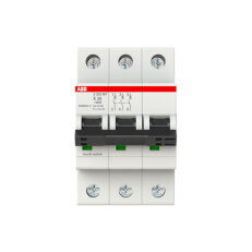 ABB S203MT-K3, třífázový jistič,  3A, K, 10kA, určeno pro drážní aplikace