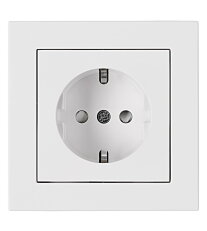 Set zásuvky SCHUKO bezpečnostní clonka, šroubové svorky,bílá SCHRACK EV106104B-