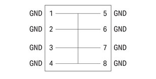 Modul pro rozvedení potenciálu, 1 potenciál, S 8 kontaktními místy 0 V