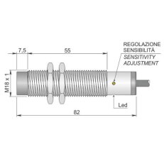 Kapacitní senzor d18 mm - Atex prach AECO SC18SM-AE10 NO AD3