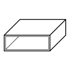 Ploché plastové potrubí - propojka 200x50 mm FK-V 200 HELIOS 2942