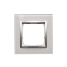 Rámeček 1 -násobný Simon 54 Nature, IP20/IP44 skleněný stříbrná perla DRN1/69
