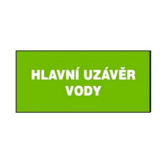 Tabulka plastová Hlavní uzávěr vody XTLINE TA17833