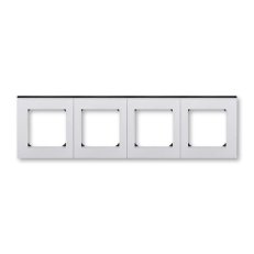 LEVIT M Čtyřrámeček titanová/kouř. černá ABB 3901H-A05040 70