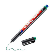 Permanentní pero s kulatým hrotem 0,3mm s integrovanou gumou EDDING 147 S zelená