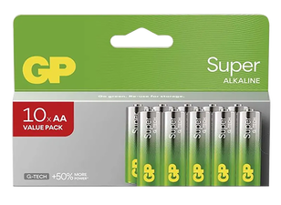 Alkalická baterie GP Super AA (10x)