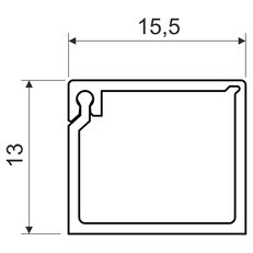 Lišta zaklapávací LZ 15x12, bílá, 2 m, karton KOPOS LZ 15X12_HD