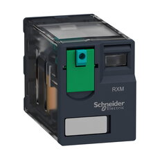 Schneider RXM2AB1BD Miniaturní 2P, 12 A, 24 V DC bez LED (obj.množství 10 ks)