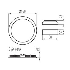 Vestavné LED svítidlo ROUNDA V2LED12W-NW-W (starý kód 25835), KANLUX 28931