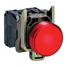 Schneider XB4BVB4 Signálka s LED, 24V, rudá