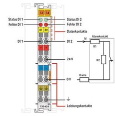 2kanálový binární vstup Signalizace vloupání Signalizace vloupání Wago 750-424