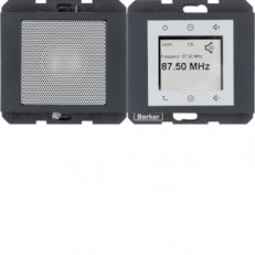 Radio Touch 230V AC Stereo FM radio s RDS K.1 antracit mat lak. BERKER 28807006