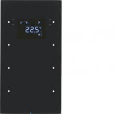 Dotykový sensor 3-násobný s termostatem R.3 sklo, černá BERKER 75643055