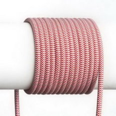 FIT 3x0,75 1bm textilní kabel červená/bílá RENDL R12227