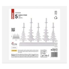LED svícen vánoční stromy se svíčkami 24 cm 2x AA vnitřní teplá bílá časovač