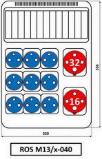 ROS M13/X-040 zásuvková rozvodnice